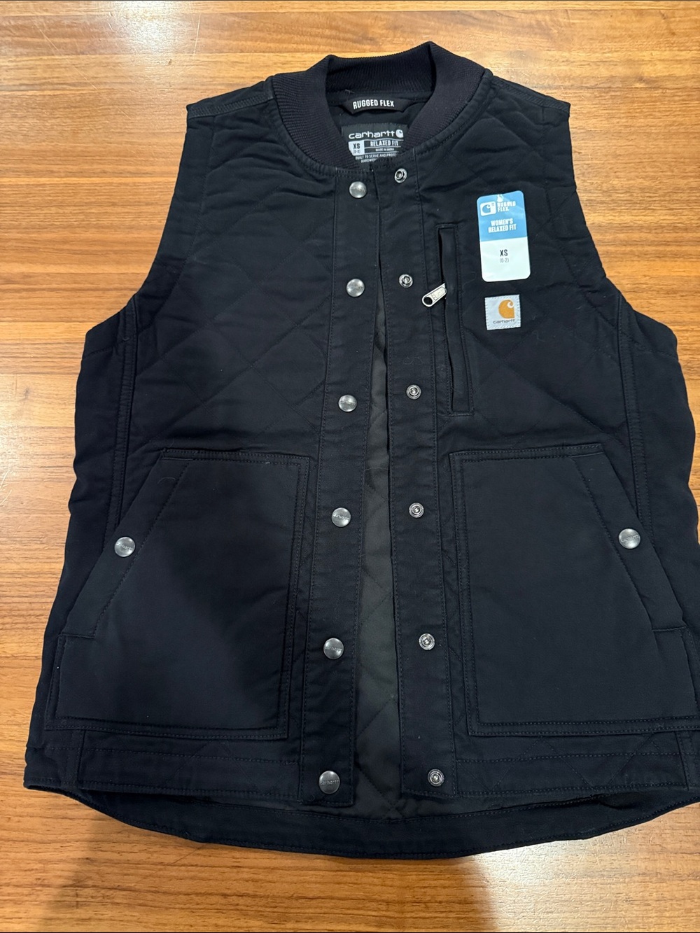 NWT Women’s Carhartt Rugged Flex Quilted Canvas Vest Size XS